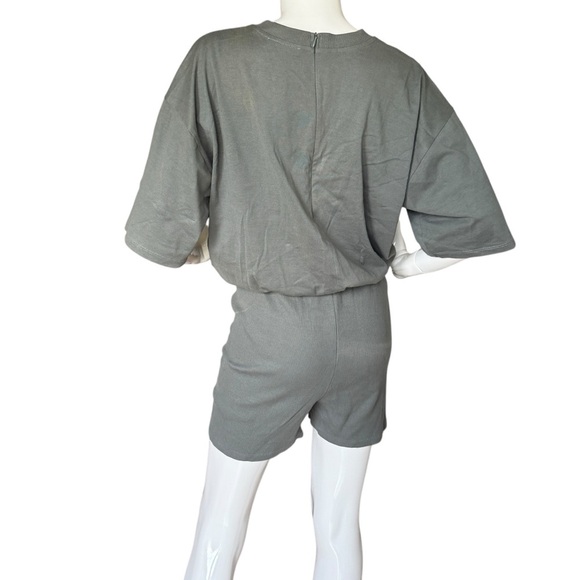 Zara sage green biker short jumper size L - Picture 3 of 8